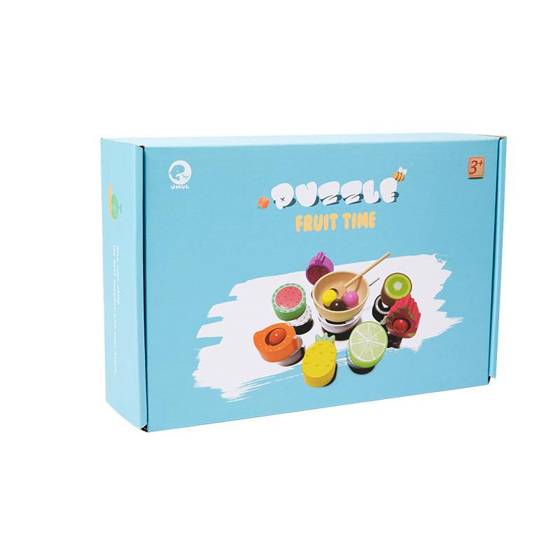 

Монтессори Сортировка Деревянные Чашки Детская Игрушка для Тренировки Мозга с Сопоставлением Цветов Фруктов