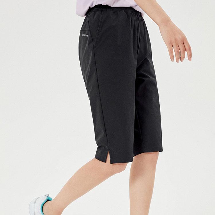 Skechers Printed Logo Mid-Rise Quick-Dry Casual Shorts Women Shorts Carbon-Black P122W040-0018
