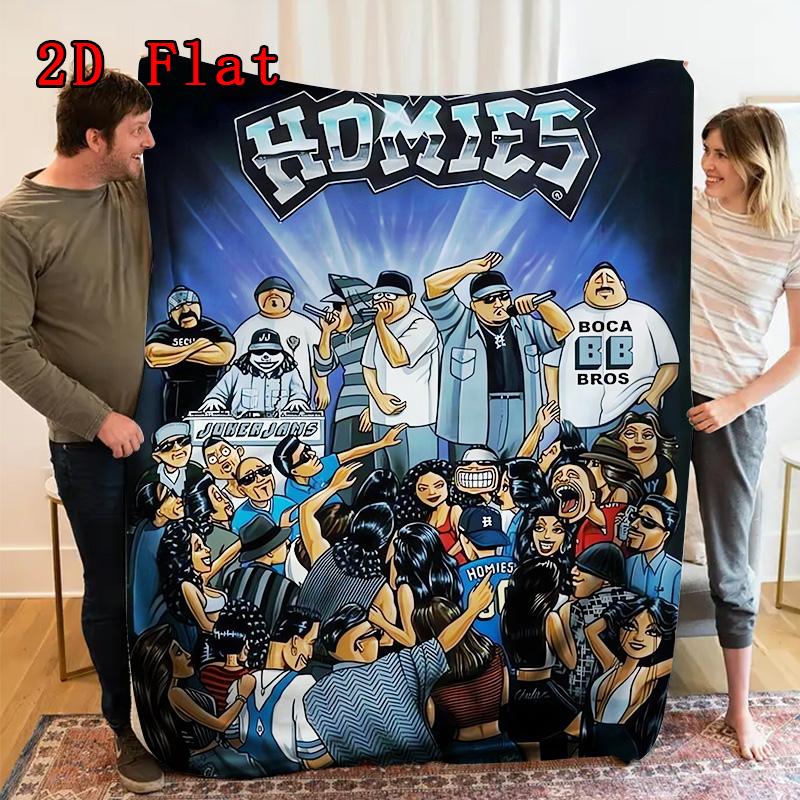 Homies 2D Flat Pattern Flannel Blanket High Quality All Seasons Warmth and Comfort Perfect for Christmas Gifts.MMT0918183