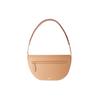 Leather Saddle Shoulder Bag, Luxury Tan Gold-Tone Hardware Adjustable Strap Hobo Handbag for Women, Daily Commute & Casual Outing 80430871