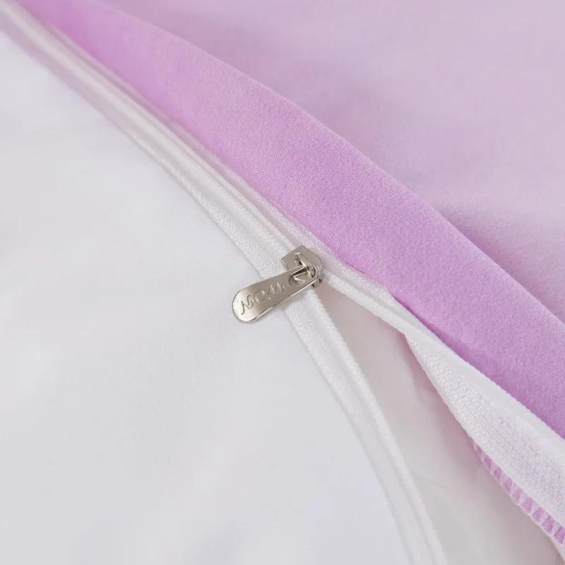 Green Pastoral Comforter Set Quilt Cover Pillowcases Bedclothes Unicorn Bedding Set Kids Full Duvet Cover Set 2/3 Pcs Pink White