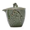 New Chinese-style ceramic household anti-scalding hand grab pot, brewing teapot with filter, small single pot, retro kung fu tea set, tea kettle
