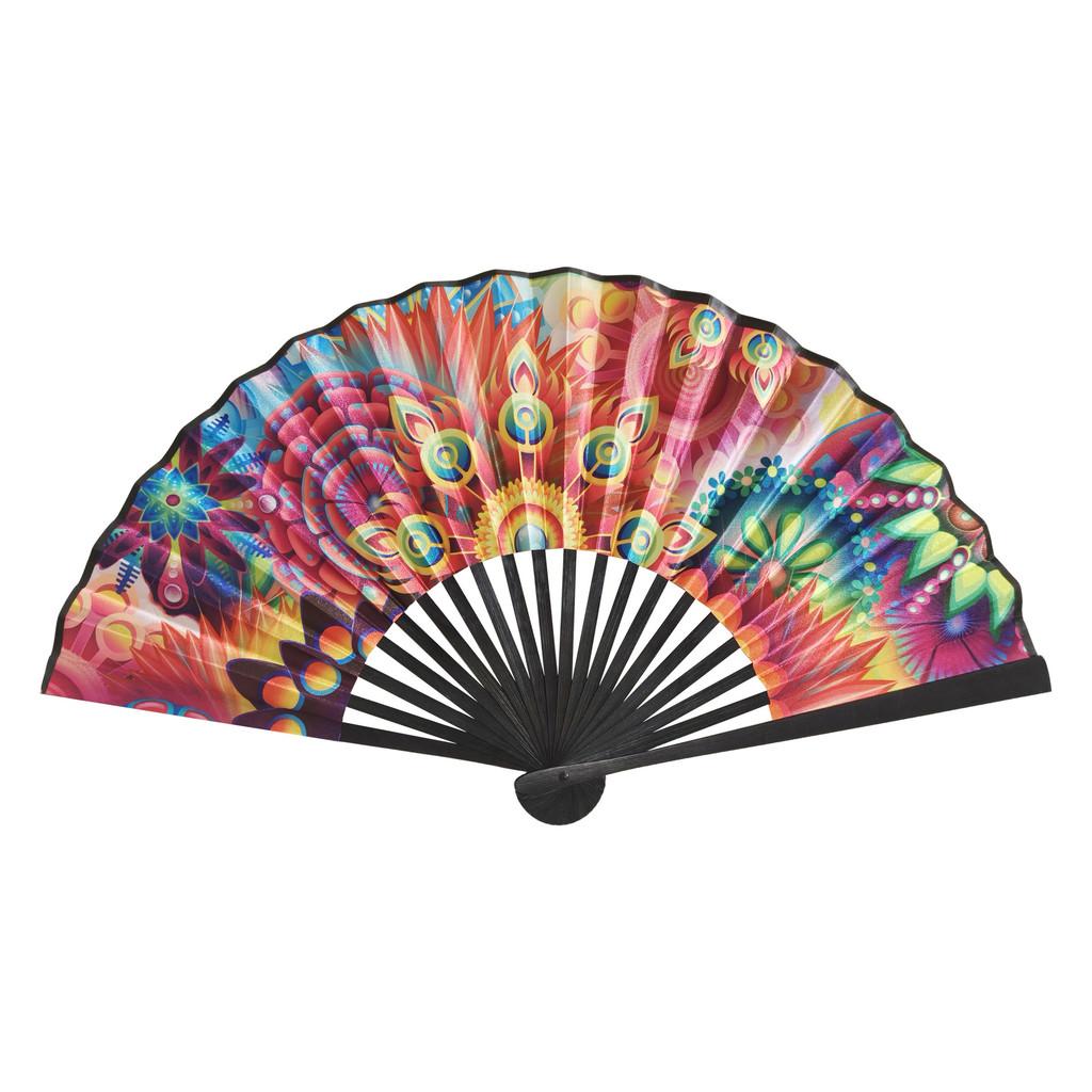 Chinese Style Folding Fan With Plastic Frame For Dance Performances And Gifts