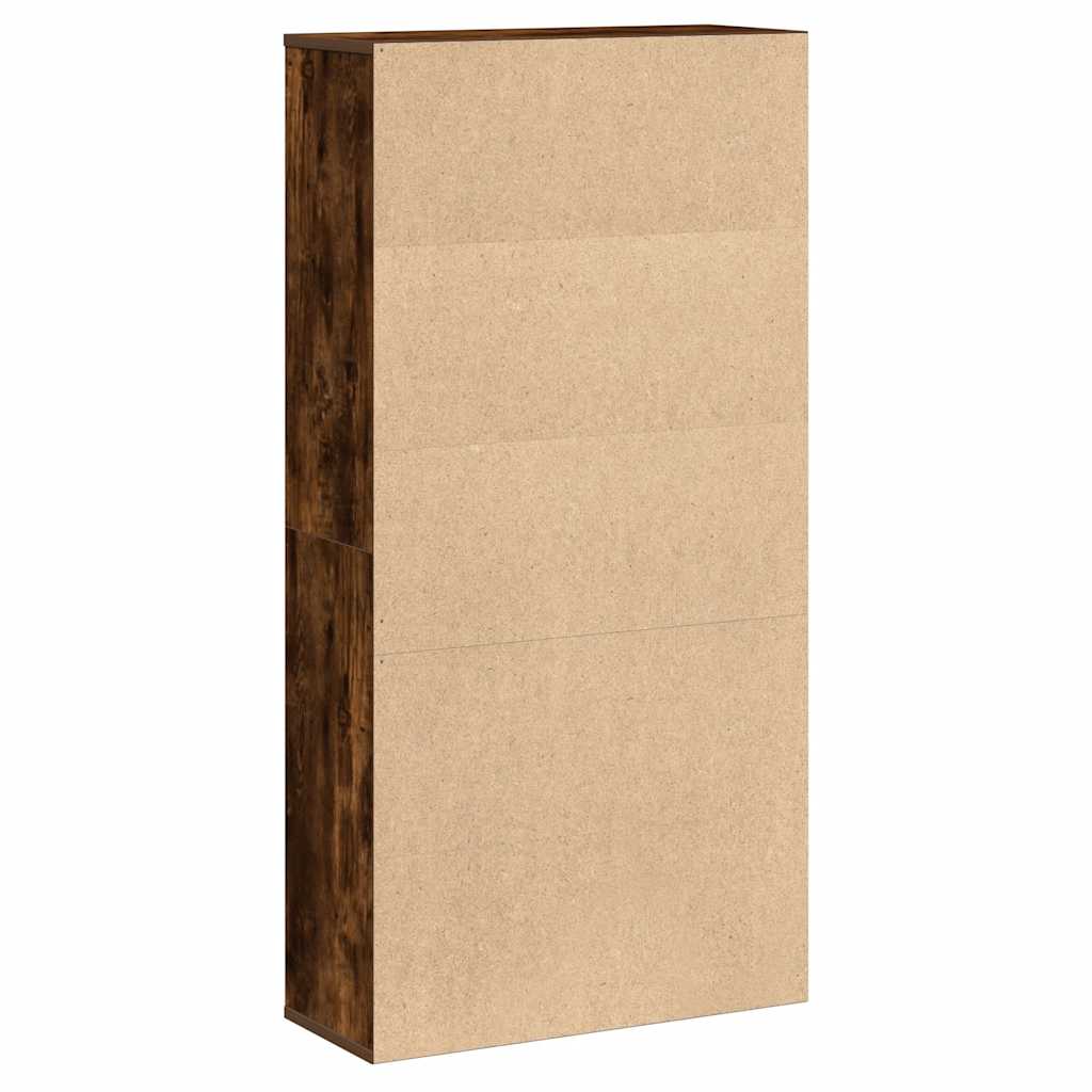 Bookshelf Smoked Oak 60 x 24 x 120 cm Wood Based Material