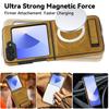 Suitable for Samsung ZFLIP6 Mobile Phone Case Business Folding Leather Case Magnetic Suction Bracket Crystal Shield ZFOLD5 Protective Case