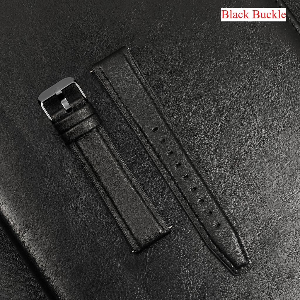 20mm 22mm Leather Silicone Strap for Samsung Galaxy Watch 6 Classic Gear S3 7 6 5 4 40 44mm Band for Huawei GT4 Ultimate Redmi W