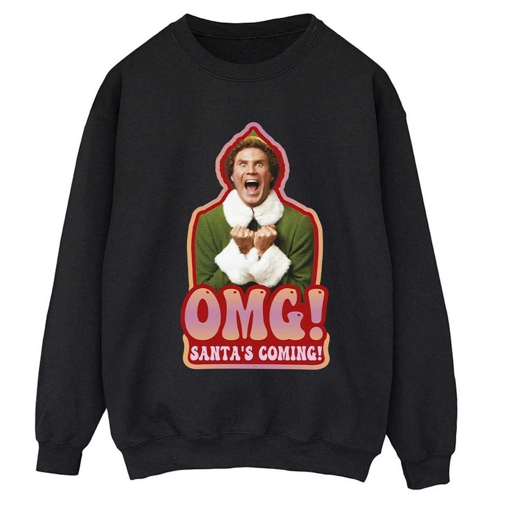Elf Womens/Ladies Santa Is Coming Sweatshirt