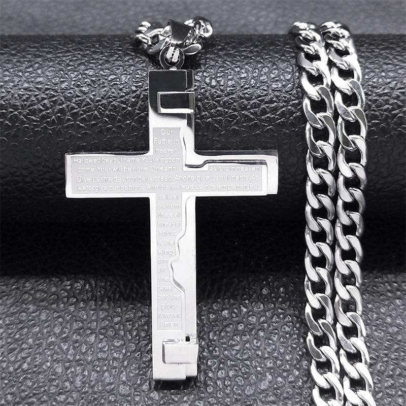 Cross Titanium Steel Necklace Stainless Steel Pendant Original Design Necklace
