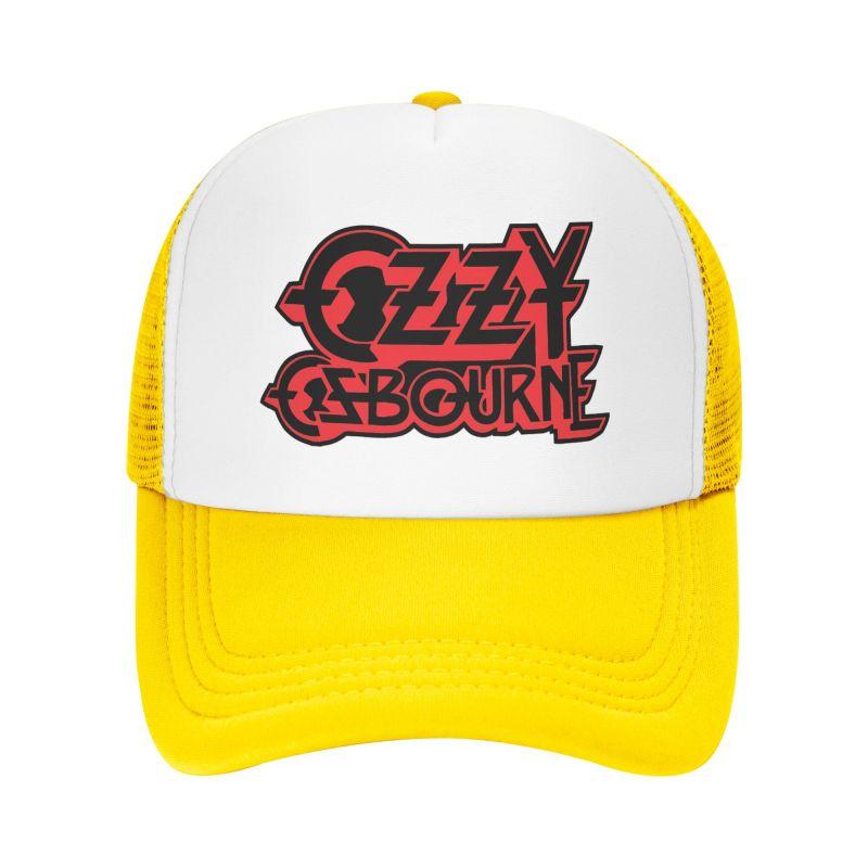 Custom Ozzy Osbourne Metal Hard Rock Print Mesh Baseball Cap Unisex Breathable Sun Hats Outdoor Sports Adjustable Snapback Hat
