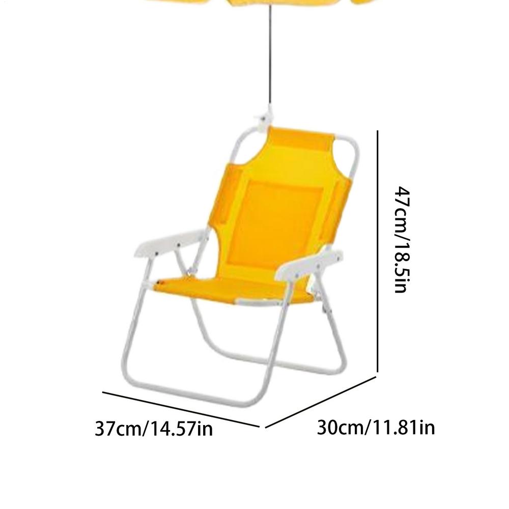 

Пляжное кресло с зонтом, кемпинговое кресло для детей, ленивые рыболовные табуреты, детские складные стулья для улицы, легкие шезлонги жёлтый