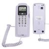 T555 Mini Wall Mounted Phone Caller ID Hotel Home Office Telephone with LCD Display Backlight(White )