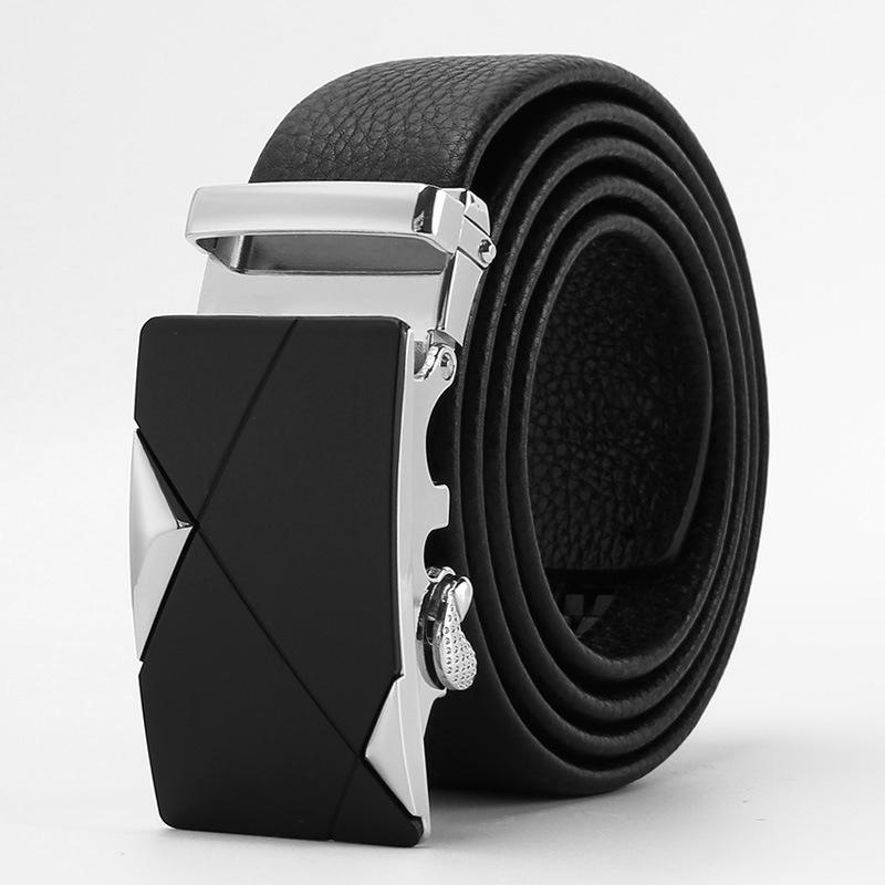 Men's Head Layer Leather Belt High End Automatic Buckle Belt Business Versatile Cowhide Belt