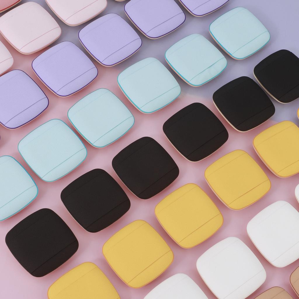 6 Pieces Mini Finger Powder Puff Sponges Face Cosmetic Accesories For Blending And Concealer Square Makeup Tool