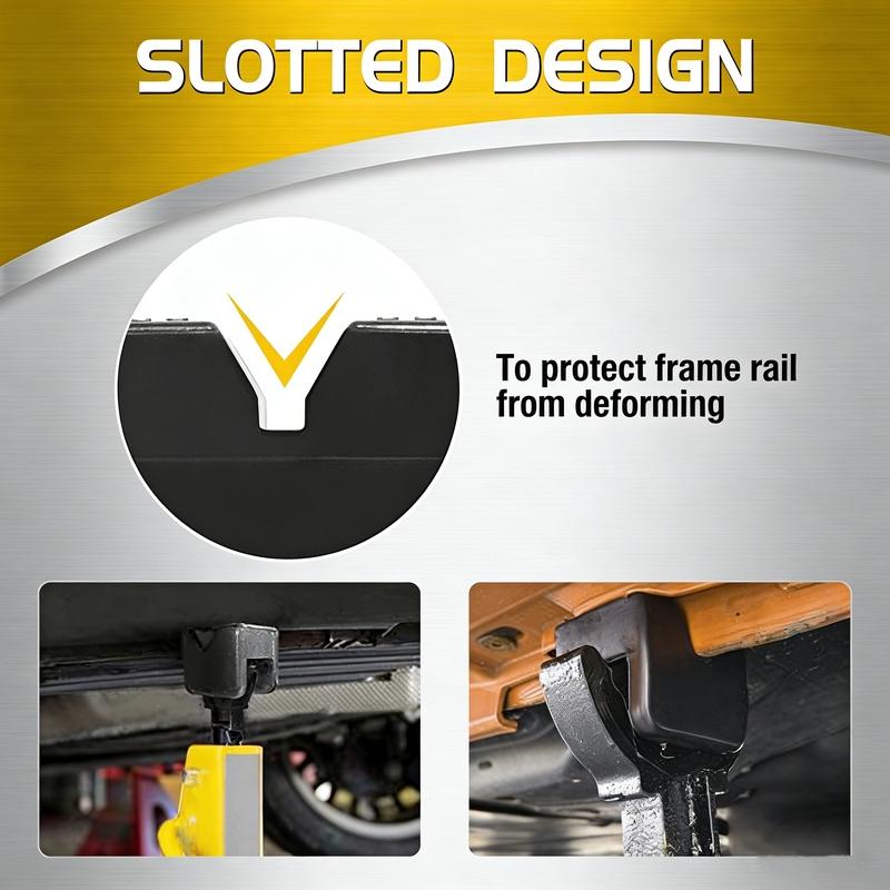 2/1Pcs Floor Jack Pad Rubber Universal Slotted Guard Portable Anti Slip Vehicle Square Accessories Frame Rail Car Repair Adapter