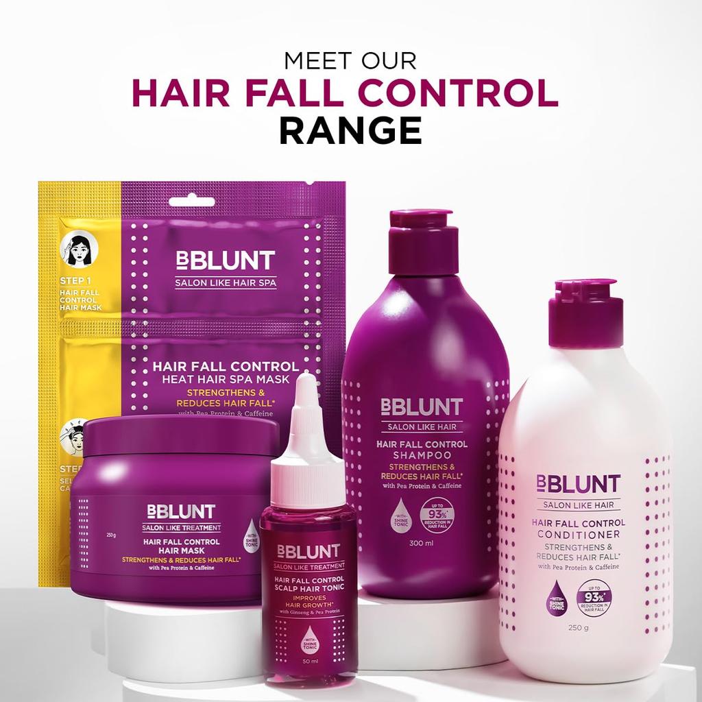 BBlunt Combo Controllo Caduta Capelli Shampoo + Balsamo + Maschera Capelli 3300 ml + 250 g + 250 g Trio Per Capelli Forti e Lucidi