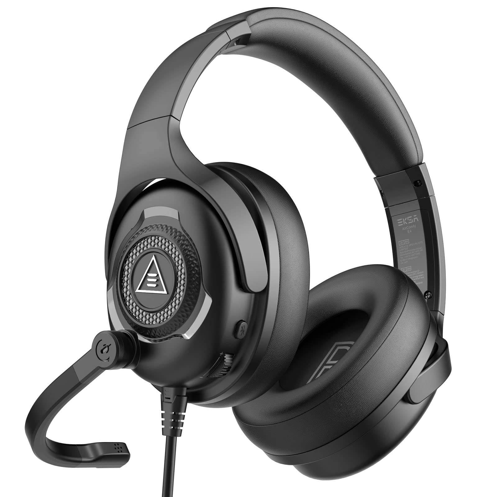 

EKSA AirComfy Gaming Headset with Noise-Canceling Microphone, Lightweight (263g), Volume Control, Over-Ear Headphones, 3.5mm Wired Headphones,