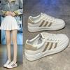 Little White Shoes Women's New Spring College Style Leather Flats Casual Versatile Sports Trendy Board Shoes Women