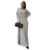 2025 Cross-border European and American Autumn New Temperament Crew Neck Cardigan Jacket Long Sleeve Waist Hip Skirt Women's Clothing