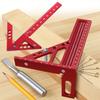2pcs Metric WoodworkingTriangle Ruler & Square Center Scriber, 3D Multi-Angle Measuring Layout Ruler with Positioning Dowel Pin