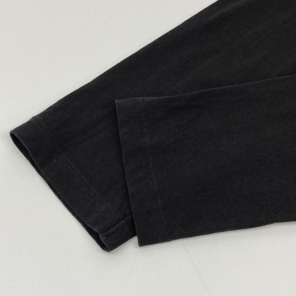 RAGNE KIKAS for Yohji Yamamoto NV-T33-078 Black Asymmetrical L/S Cut and Sew tops 2 blackUsed