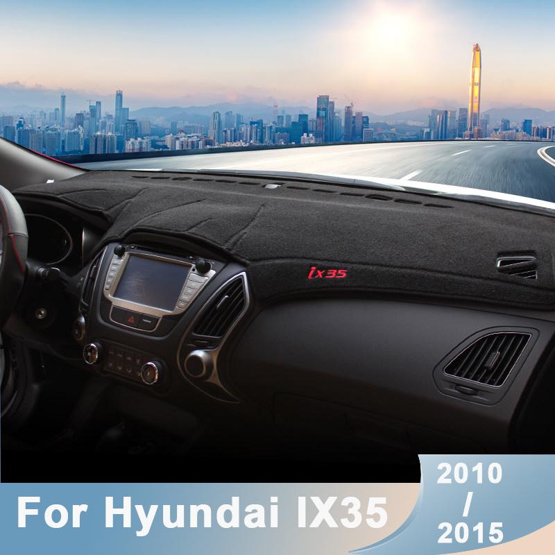 Pro Hyundai IX35 2010 2011 2012 2013 2014 2015 Koberečky na palubní desku auta Vyhněte se světlým podložkám Koberce na palubní desku