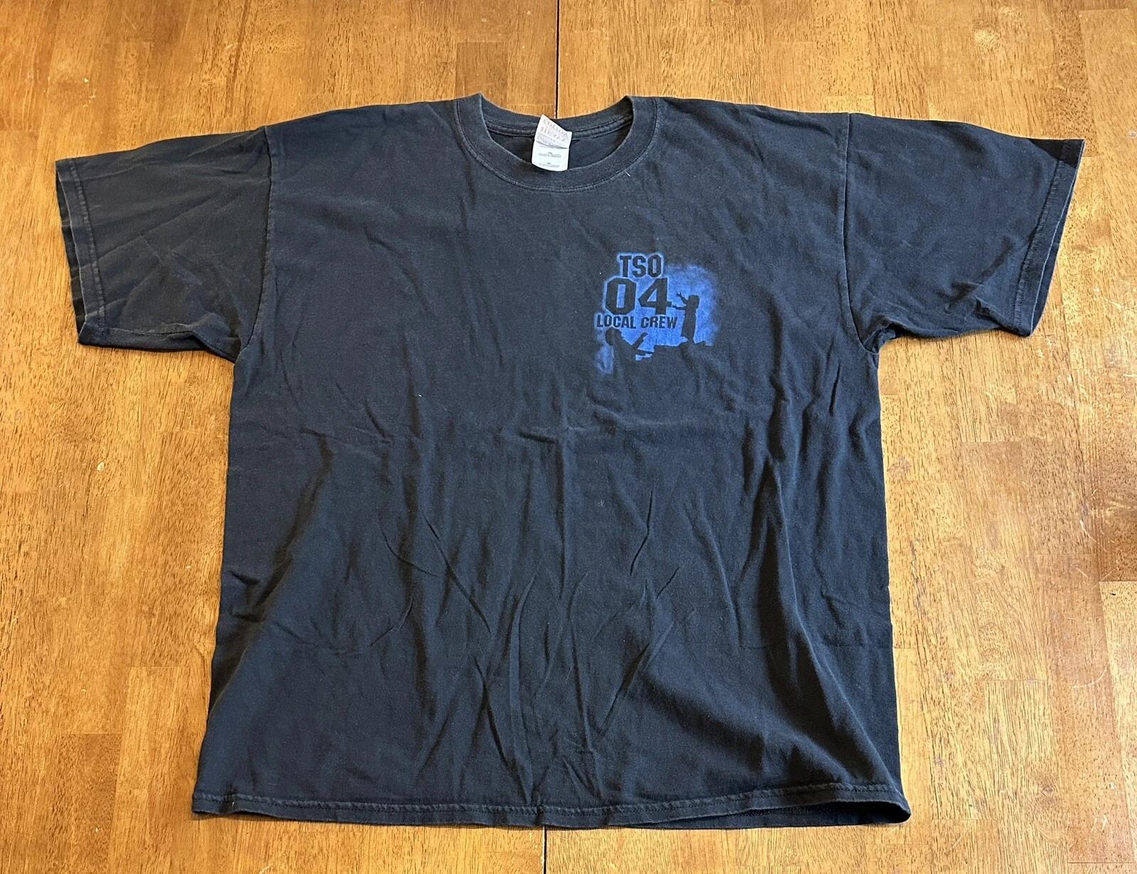 Vintage 2004 Trans Siberian Orchestra Tour Crew T Shirt XL TSO 3XL