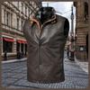 Men's Plus Size PU Leather Jacket - Early Autumn Retro Style Vest