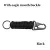 Emergency Carabiner Keychain, Outdoor Paracord Beetle Key Ring, Handmade Climbing Gear for Hiking Survival Kit, Eagle Hook Accessories