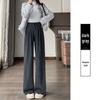 Pantalones Gruesos de Felpa de Algodón Europeo de Cintura Alta Pierna Ancha para Mujer para Primavera, Otoño, Invierno
