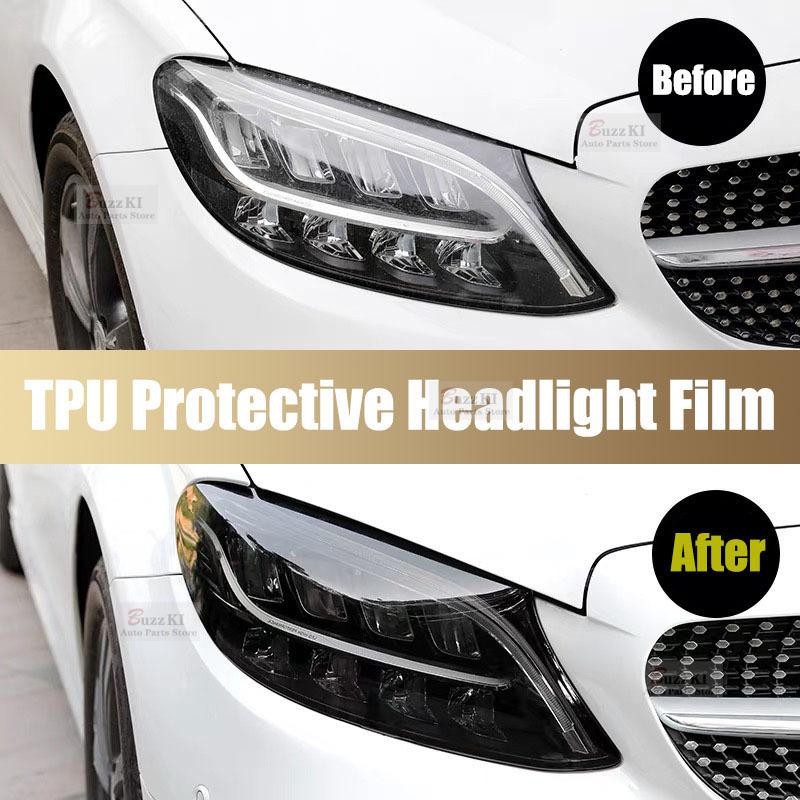 For Lexus ES 300h NX CT GS IS LC LS RX LX570 RC UX GX F Sport Smoked Black TPU Sticker Car Headlight Protective Film
