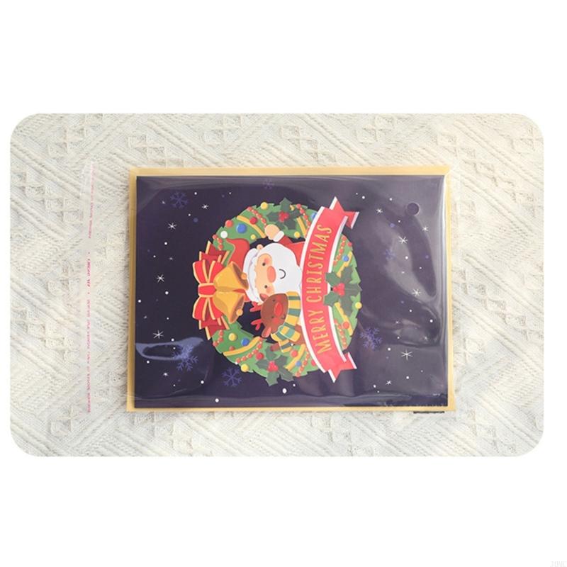 Christmas Card with Matching Envelope Christmas Greeting Cards for Kid Adult J0MC