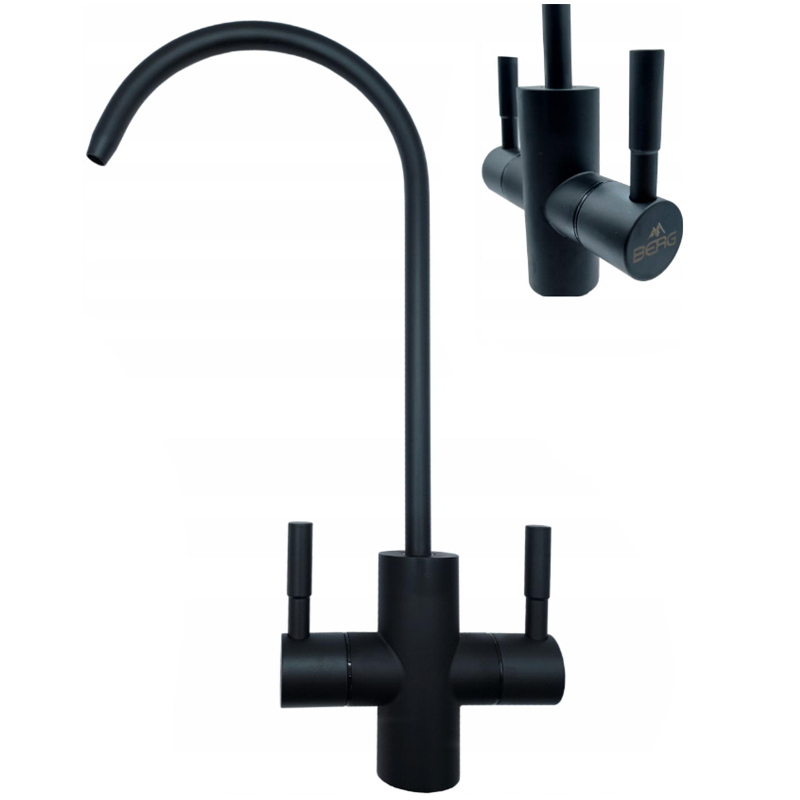 Black double filter spout, osmosis tap