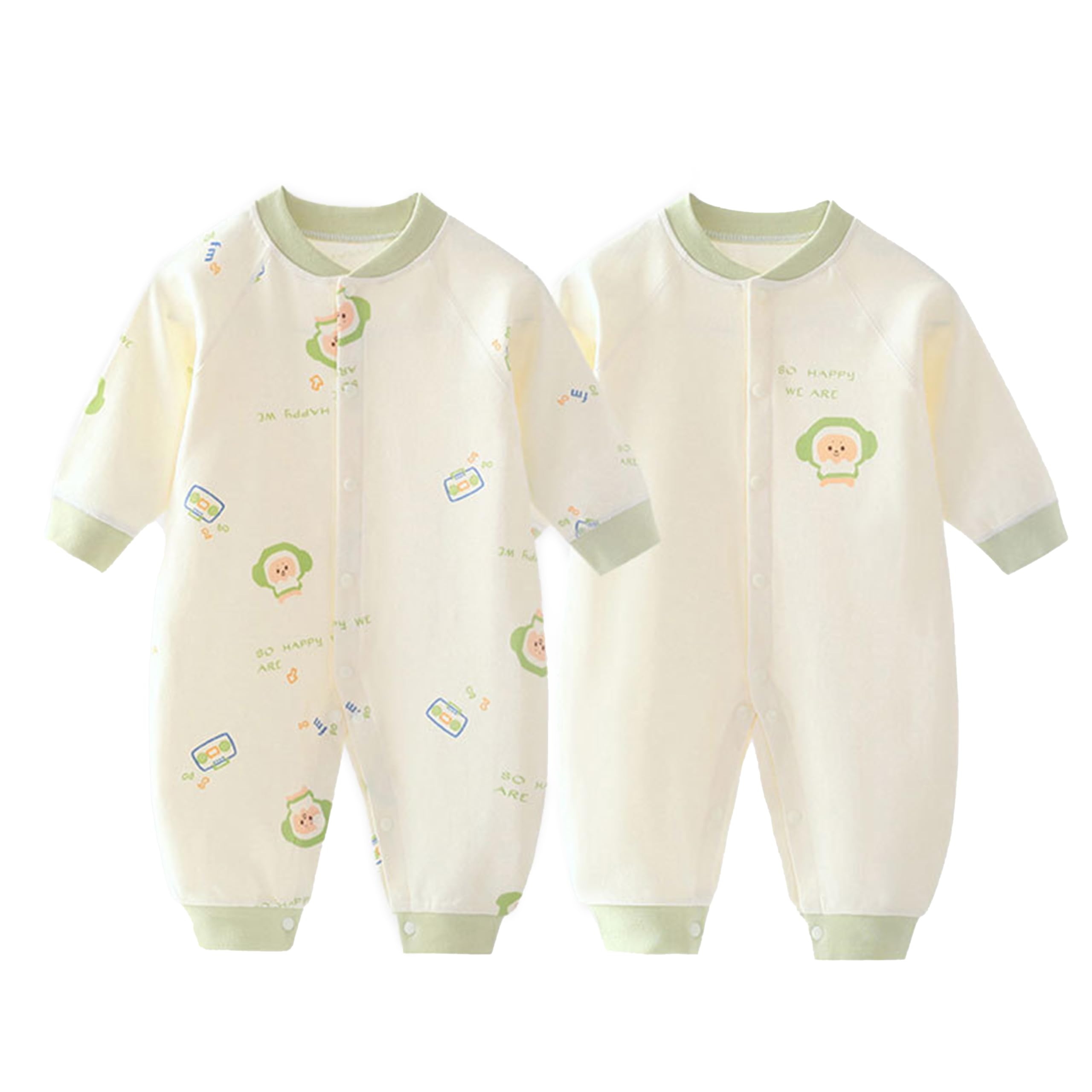 

Детский комплект одежды Baby Open Allover For All [Miipat], комбинезон, 2 шт., 100% хлопок, одежда, комбинезон, спереди, милый, узор, сезоны, 66-90 см