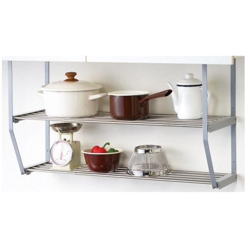 TAKAGI Stainless Steel Telescopic Rack, Screw Type, 2 Tiers