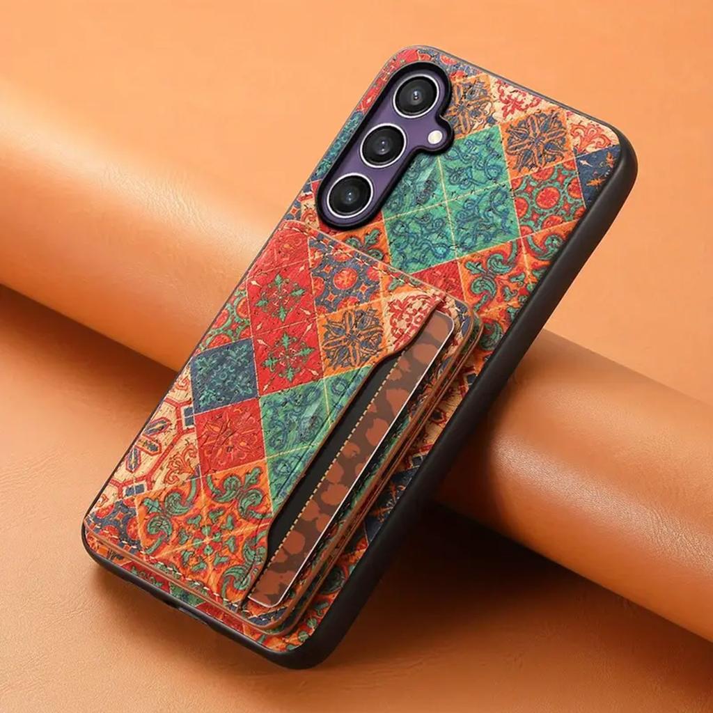 Applicabile, Borsa per Carte per Telefono Cellulare Serie Samsung S24/S23 Plus Ultra Copertura Adesiva Ha 3 Slot per Carte che Possono Inserire 3 Carte.