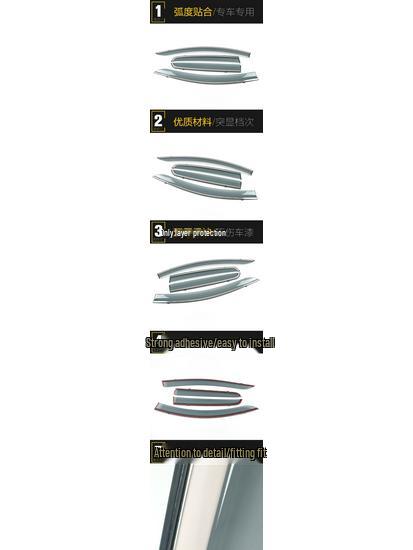 Fits 16 Models: Le Feng RV Rain Deflector 3D Stainless Steel Trim Accessories