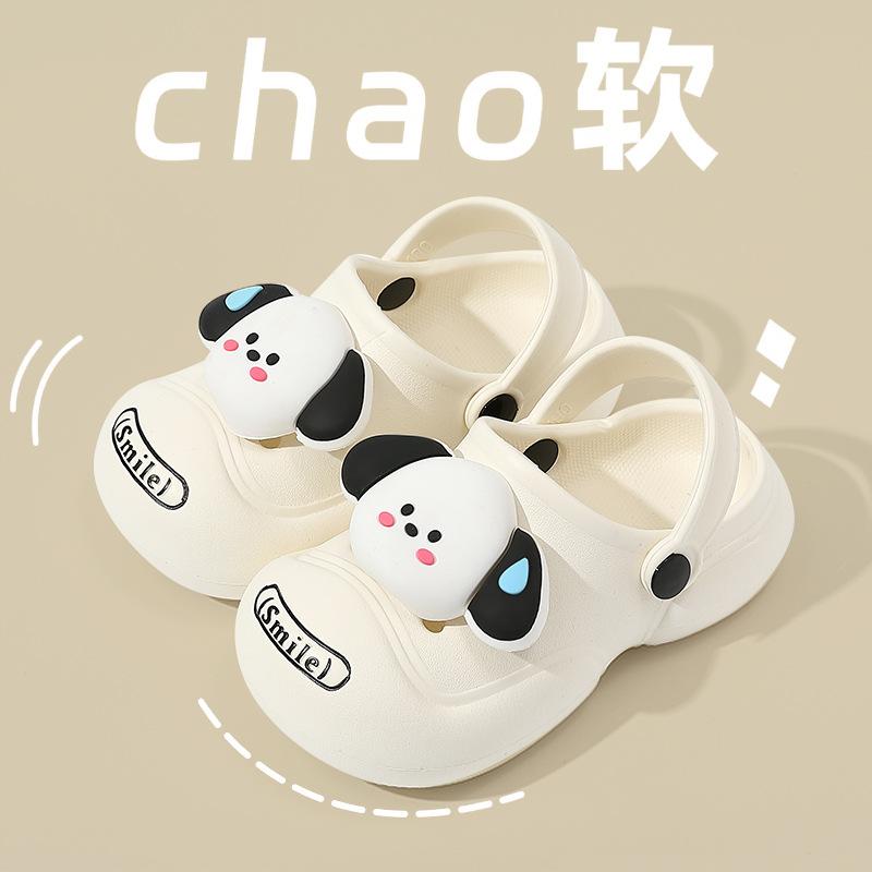 

Мультяшные тапочки для родителей и детей, летние мужские и женские тапочки с отверстиями, для дома, для дома и улицы, нескользящие, классные тапочки 40-41