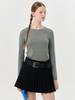 GENERALIDEA Fitted Yoke Pleated Mini Skirt [Black] / Wbd4L56540