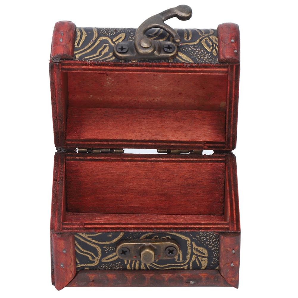   Wooden Jewelry Storage Box with Clasp, Vintage Handcrafted