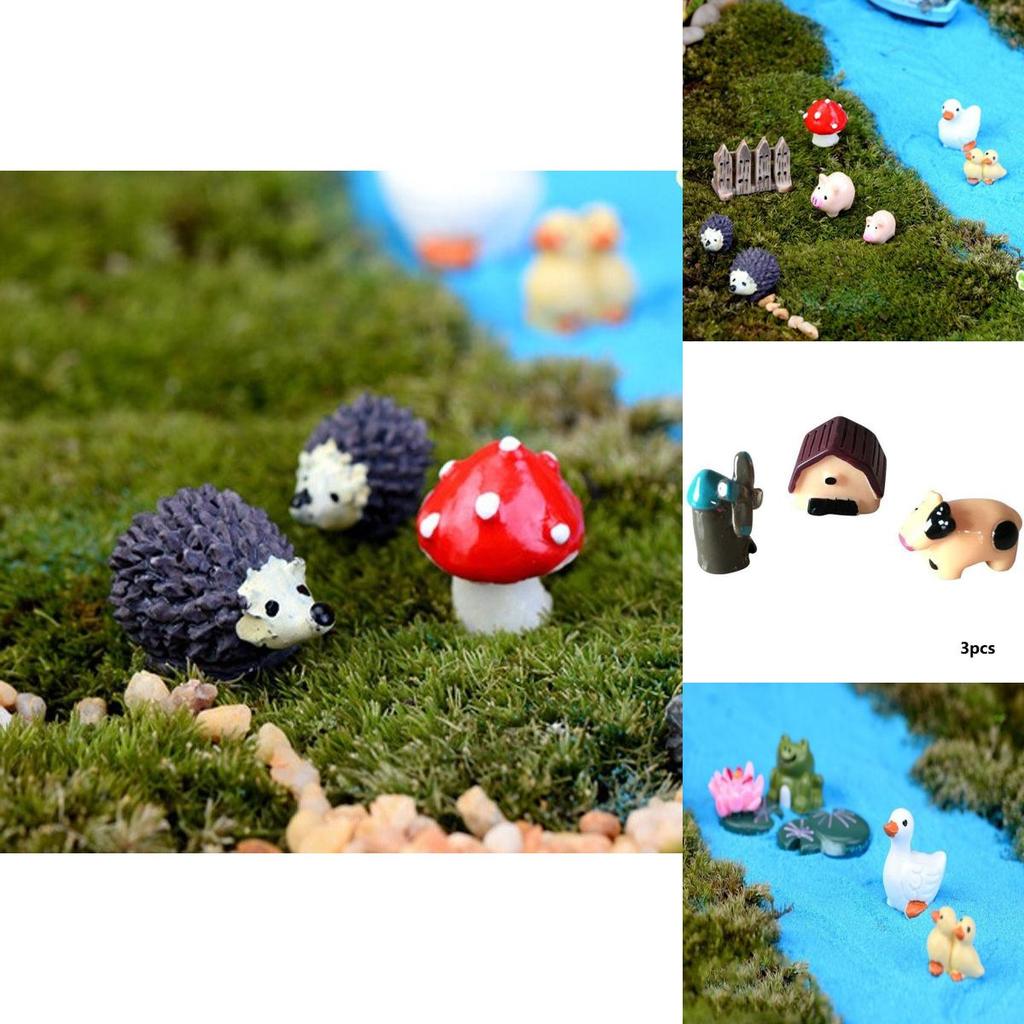 Adorable Cow Pig Dog Resin Ornaments For Miniature Garden And Home Decor