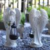 Solar Garden Outdoor Statues Angel Lamp Waterproof Angel Ornament Light Fairy Figurine Decor Lamp for Outside Yard Art Patio