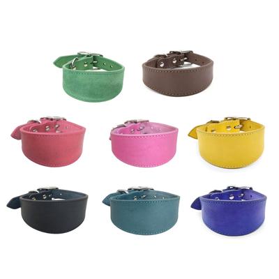 Soft Leathers Dogs Collar Adjustable Dogs Collars for Outdoor Walking Lurchers Sighthounds Puppy Collar Pet Dogs Supply