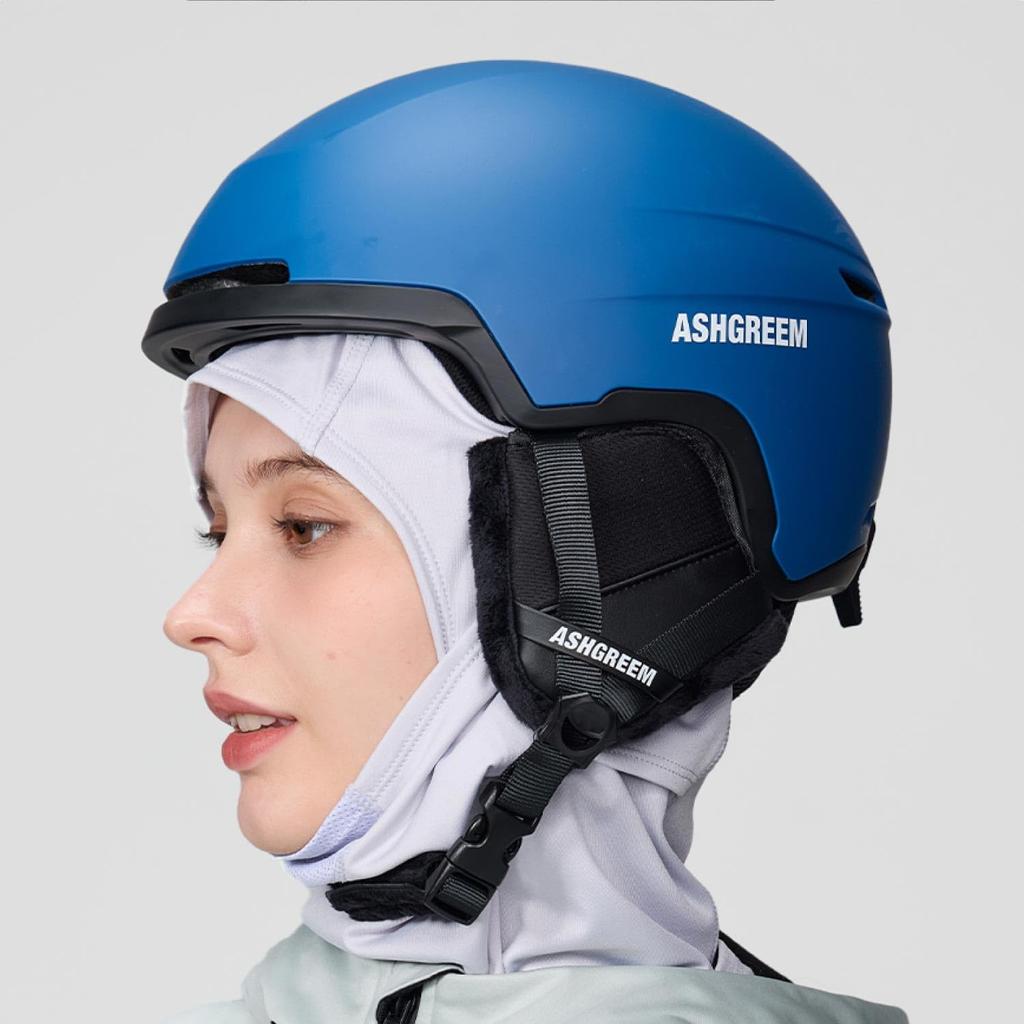 ASHGREEM Snowboard CE EN1077 Size 39 Available in 3 Ideal for and Winter Head Protection Helmet, Certified, Dial-Type Adjustment, AGAP-3902, Navy,
