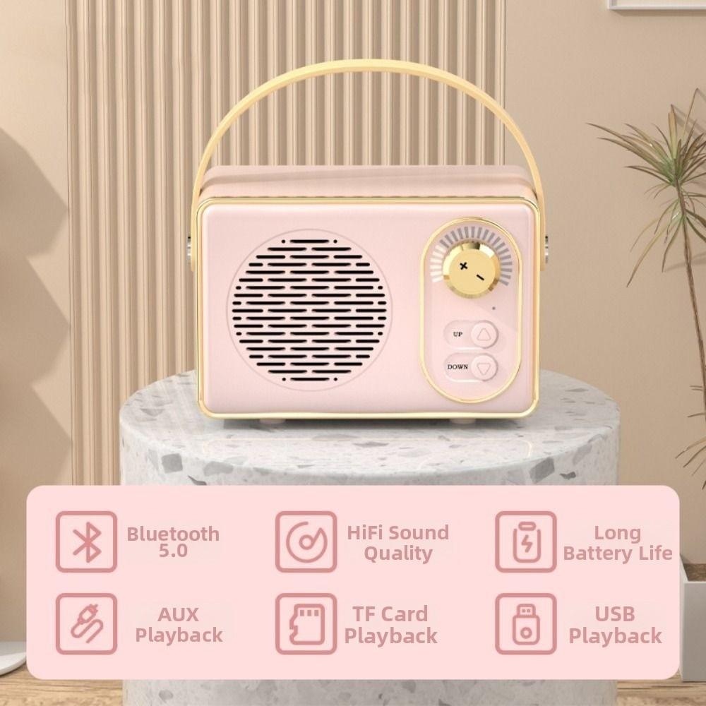 High Volume Portable Speaker Retro Music Player Wireless Bluetooth Wireless Stereo  Party