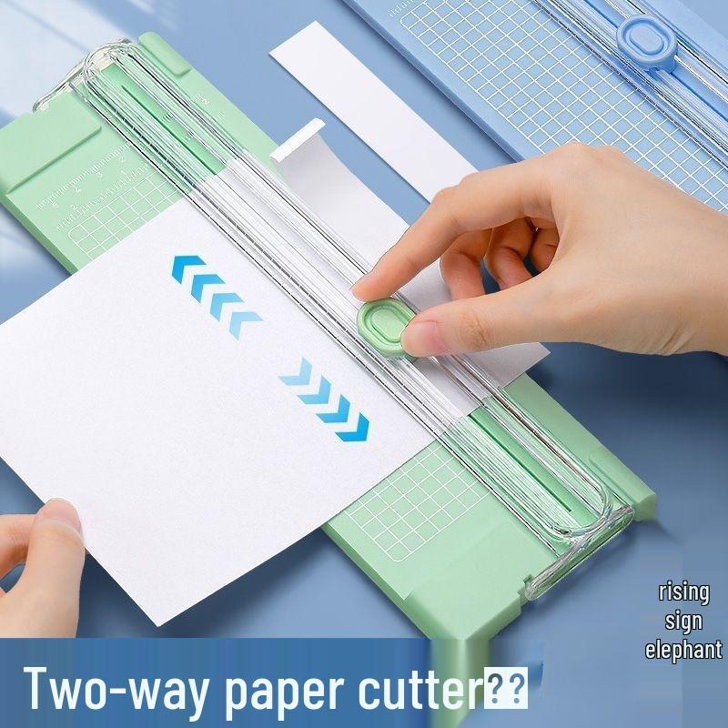 Portable Guillotine Paper Cutter with Round Corner Utility Knife for Students and Office Use