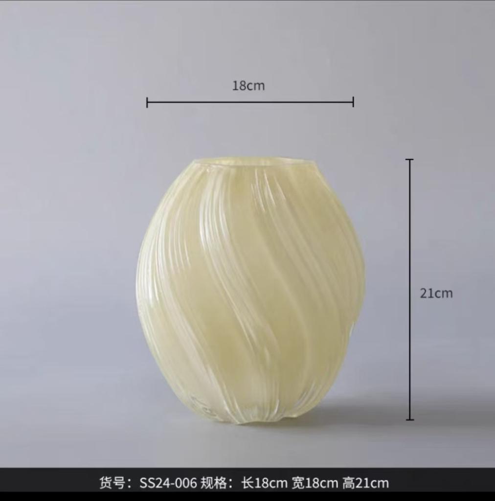 Vase en Verre Européen Minimaliste, Petite Pièce Maîtresse Créative de Luxe pour Table à Manger Salon, Support de Fleur Hydroponique