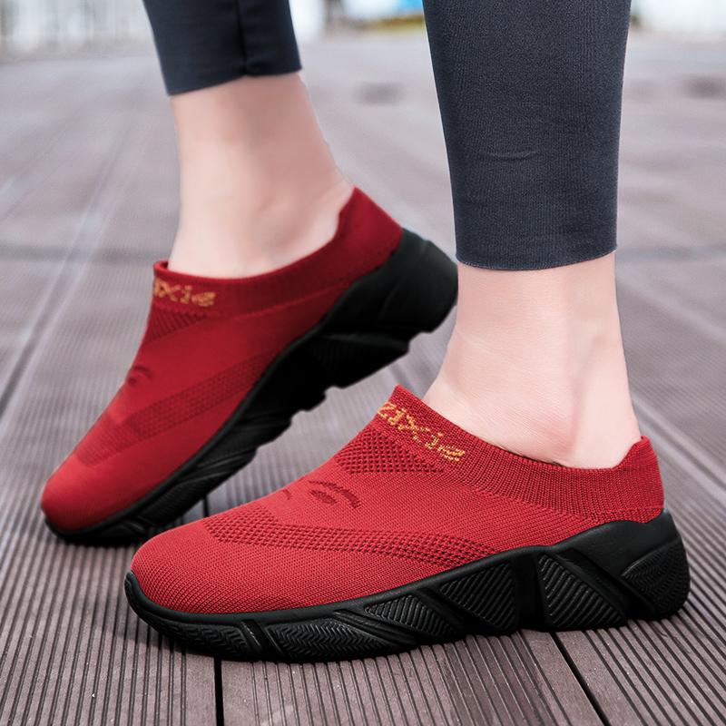 Damen Sandalen Rückenfrei Walking Sneaker Sommer Slipper Pantoletten Socken Schuhe Geschlossene Zehen Hausschuhe Herren Clogs Übergröße