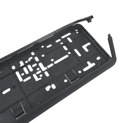 1 Pcs Open Size Black European License Plate Frame Auto Accessory Waterproof Holder with Mounting License Plate