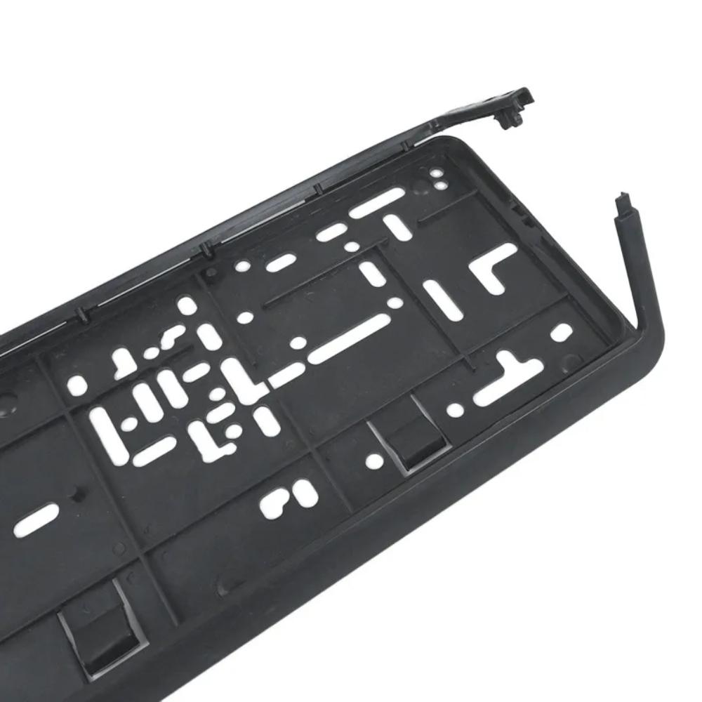 1 Pcs Open Size Black European License Plate Frame Auto Accessory Waterproof Holder with Mounting License Plate