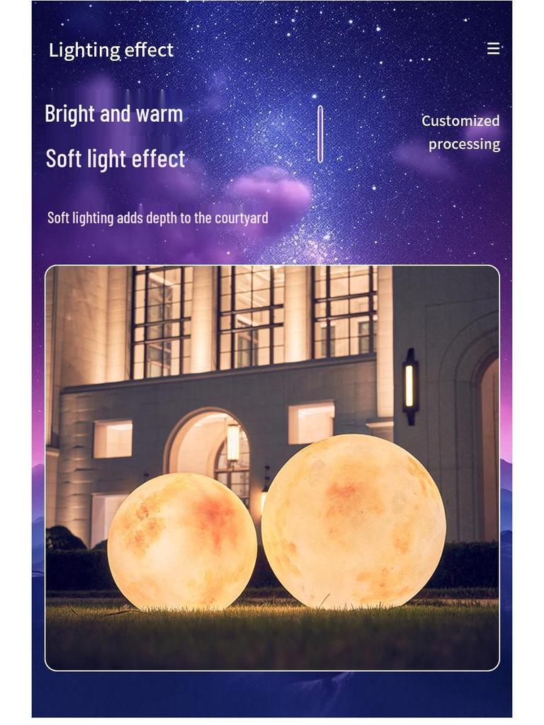 Moonlight Waterproof Solar Crater Lawn Light for Outdoors